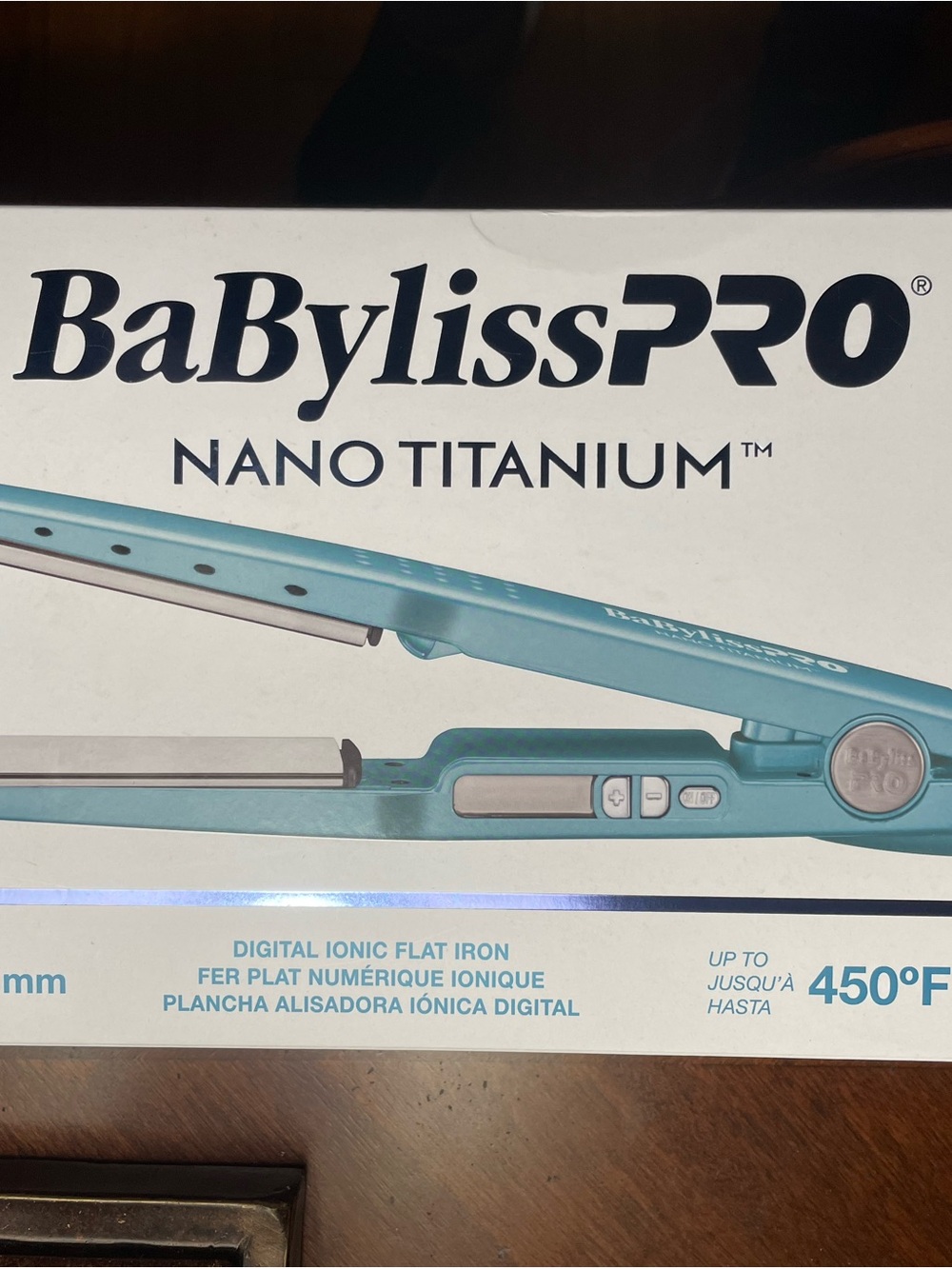 BaBylissPRO Nano Titanium Digital Ionic Flat Iron - Teal